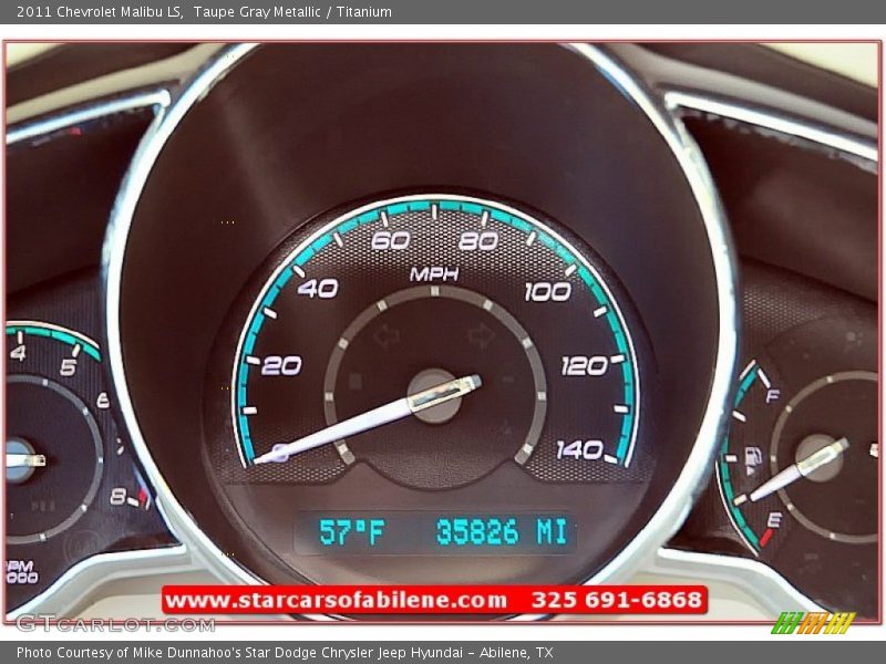 Taupe Gray Metallic / Titanium 2011 Chevrolet Malibu LS