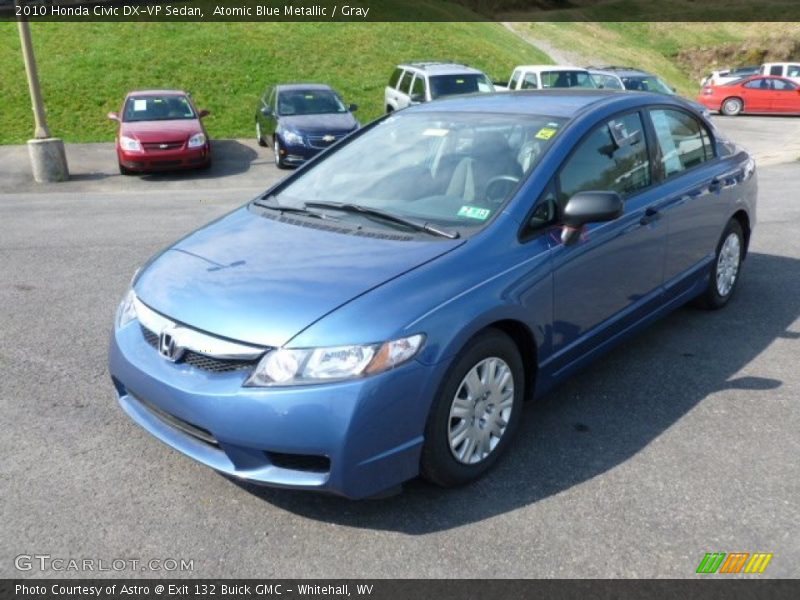 Atomic Blue Metallic / Gray 2010 Honda Civic DX-VP Sedan