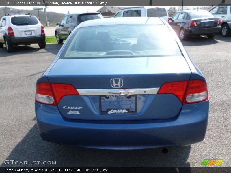 Atomic Blue Metallic / Gray 2010 Honda Civic DX-VP Sedan