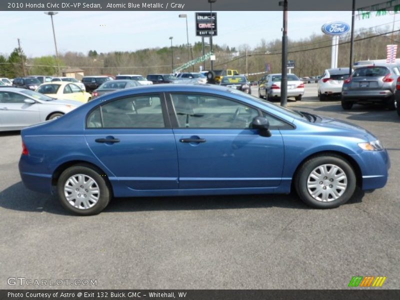 Atomic Blue Metallic / Gray 2010 Honda Civic DX-VP Sedan