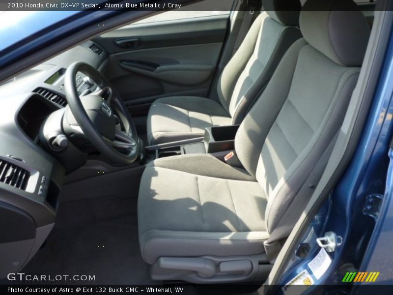 Atomic Blue Metallic / Gray 2010 Honda Civic DX-VP Sedan
