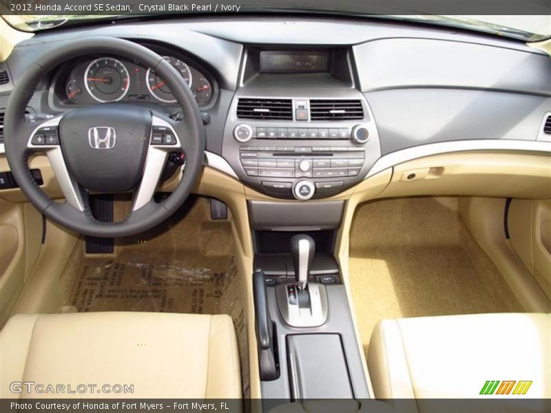 Crystal Black Pearl / Ivory 2012 Honda Accord SE Sedan