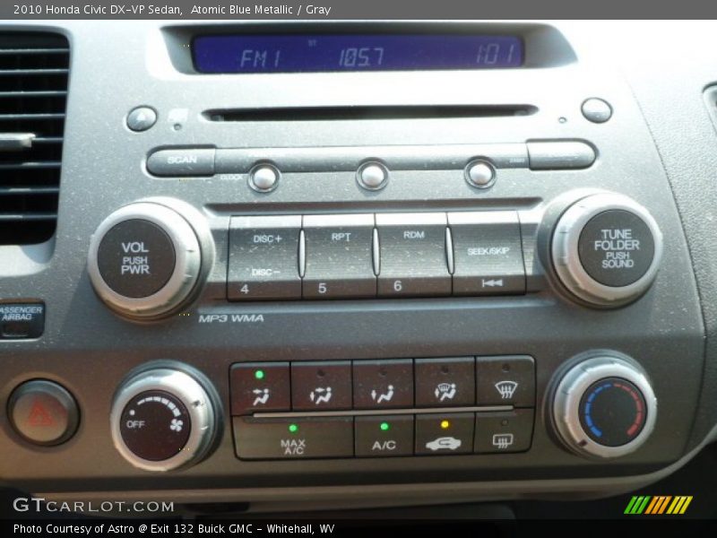 Controls of 2010 Civic DX-VP Sedan