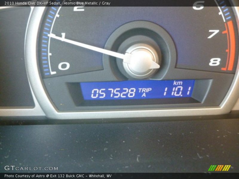 Atomic Blue Metallic / Gray 2010 Honda Civic DX-VP Sedan