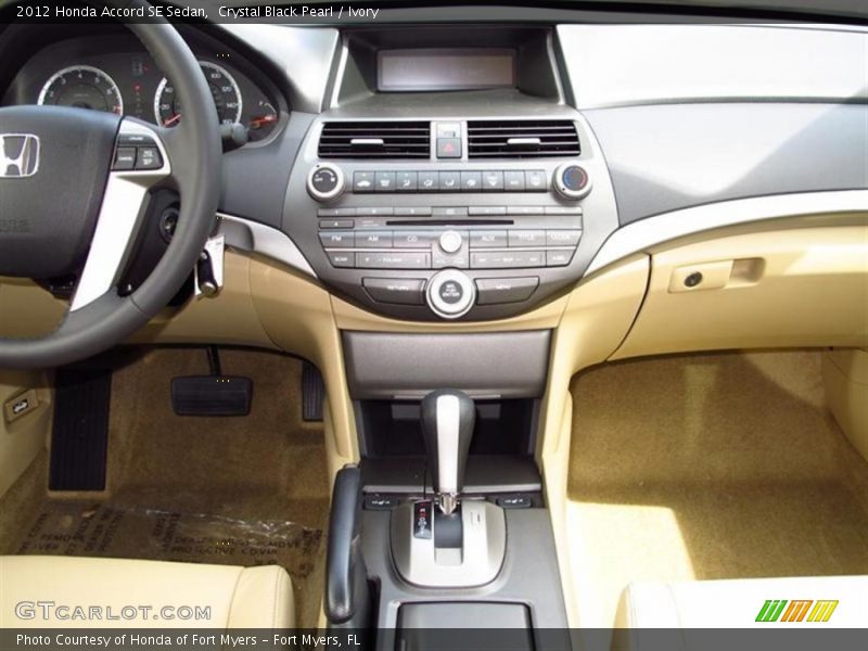 Crystal Black Pearl / Ivory 2012 Honda Accord SE Sedan