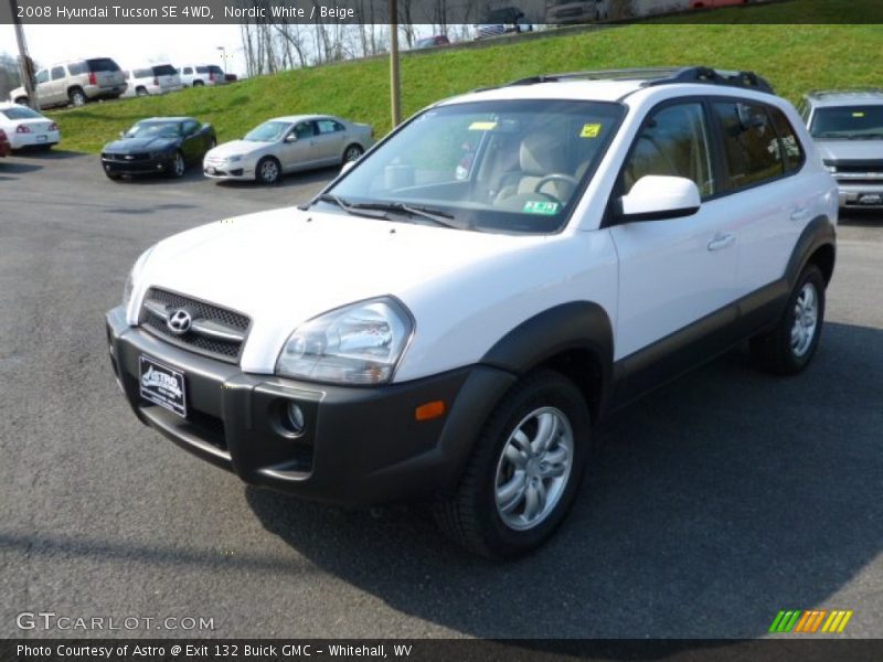 Nordic White / Beige 2008 Hyundai Tucson SE 4WD