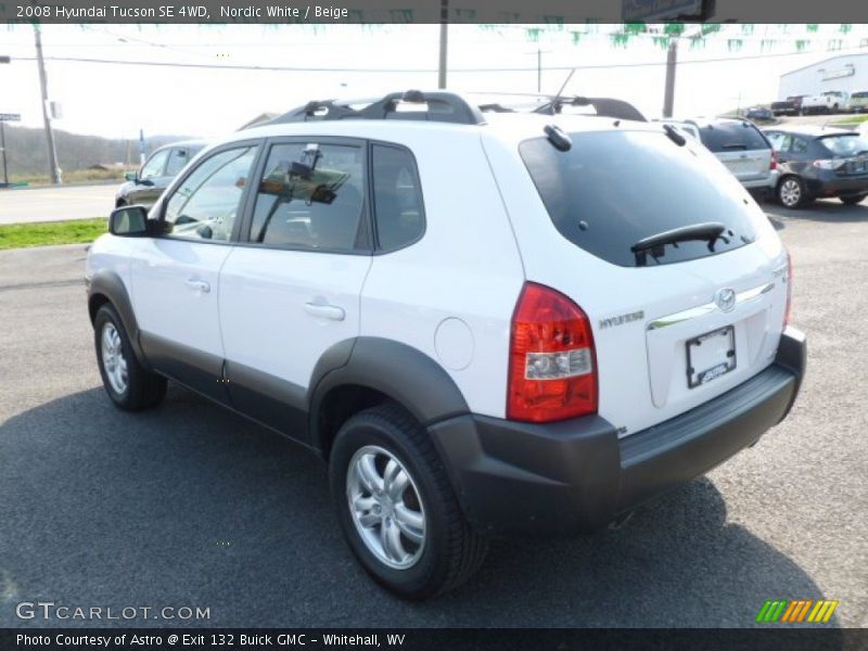 Nordic White / Beige 2008 Hyundai Tucson SE 4WD