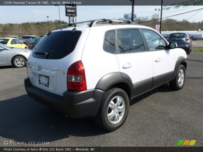 Nordic White / Beige 2008 Hyundai Tucson SE 4WD