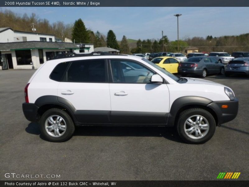 Nordic White / Beige 2008 Hyundai Tucson SE 4WD