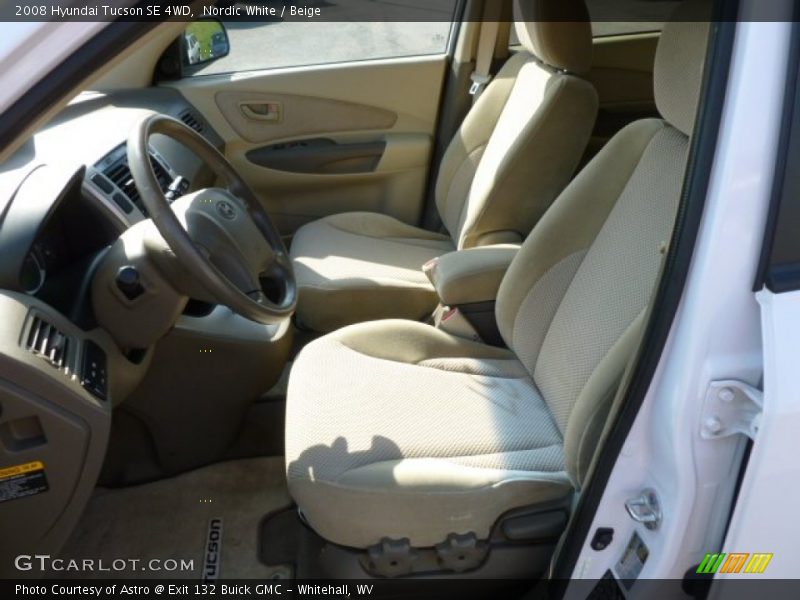 Nordic White / Beige 2008 Hyundai Tucson SE 4WD