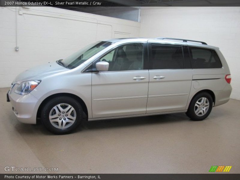 Silver Pearl Metallic / Gray 2007 Honda Odyssey EX-L