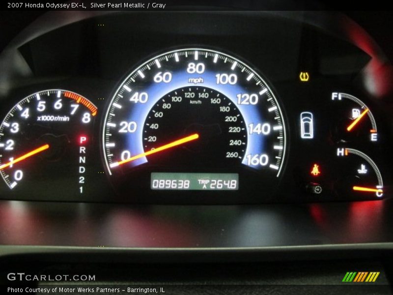 Silver Pearl Metallic / Gray 2007 Honda Odyssey EX-L
