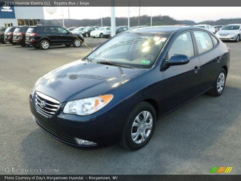 Regatta Blue / Beige 2010 Hyundai Elantra GLS