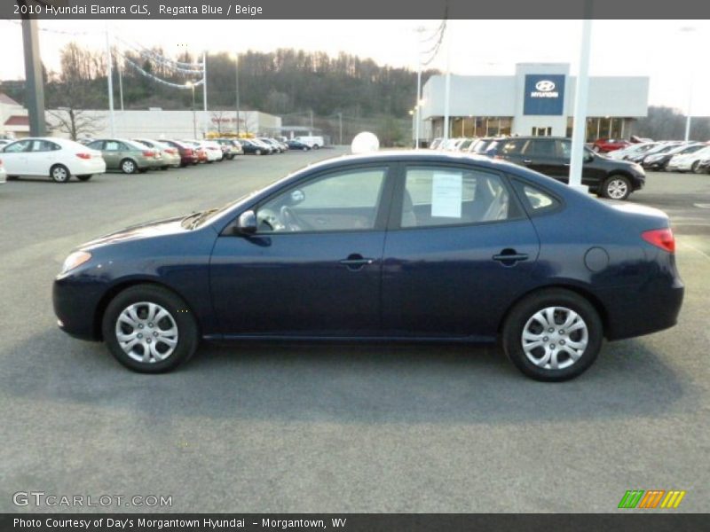 Regatta Blue / Beige 2010 Hyundai Elantra GLS