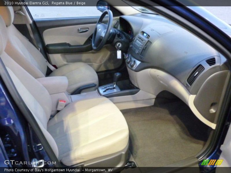 Regatta Blue / Beige 2010 Hyundai Elantra GLS
