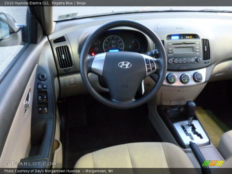 Regatta Blue / Beige 2010 Hyundai Elantra GLS