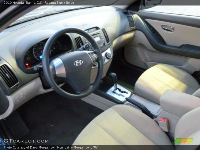 Regatta Blue / Beige 2010 Hyundai Elantra GLS