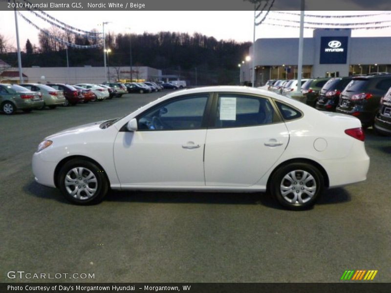 Nordic White / Beige 2010 Hyundai Elantra GLS