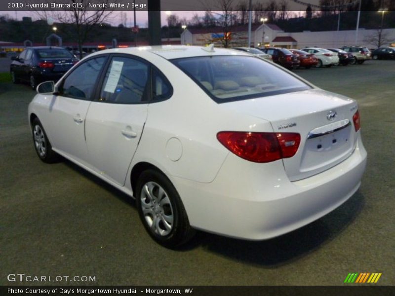 Nordic White / Beige 2010 Hyundai Elantra GLS