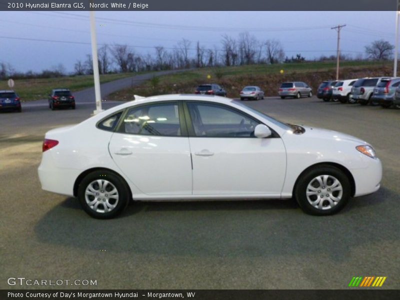 Nordic White / Beige 2010 Hyundai Elantra GLS