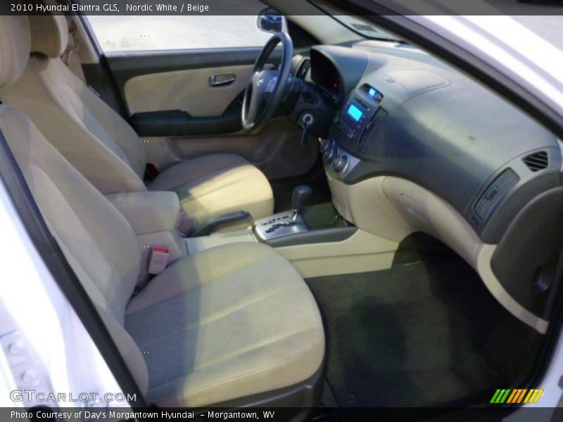 Nordic White / Beige 2010 Hyundai Elantra GLS