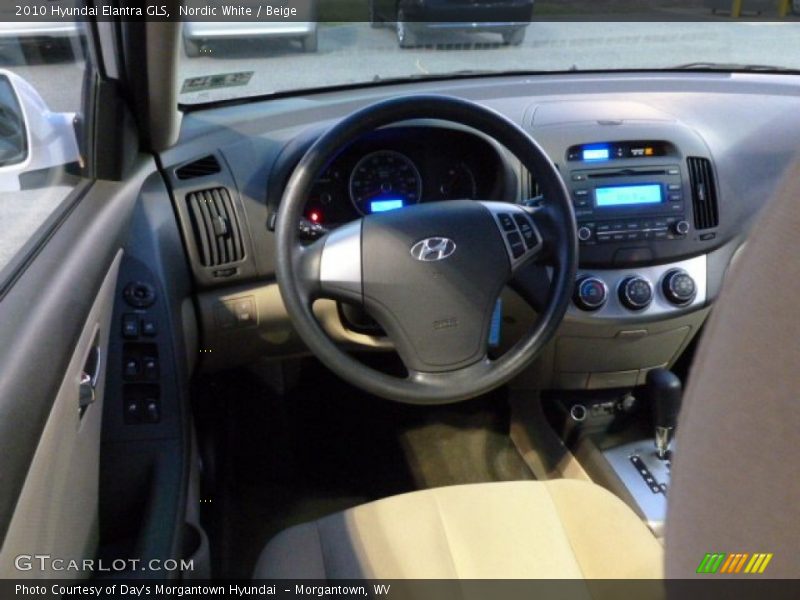 Nordic White / Beige 2010 Hyundai Elantra GLS