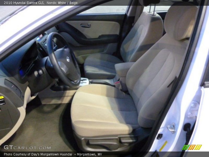 Nordic White / Beige 2010 Hyundai Elantra GLS