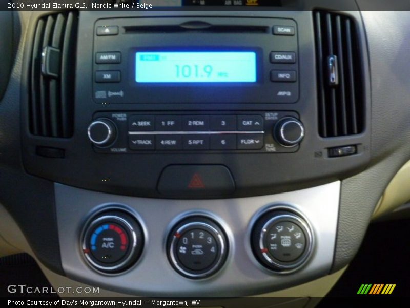 Nordic White / Beige 2010 Hyundai Elantra GLS