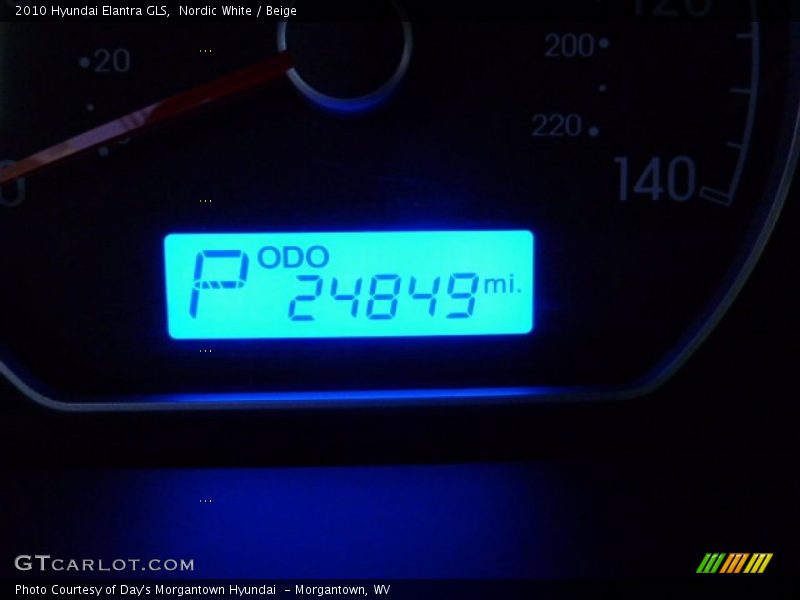 Nordic White / Beige 2010 Hyundai Elantra GLS
