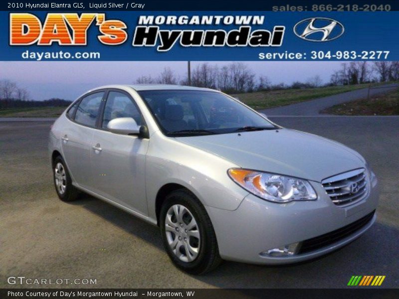 Liquid Silver / Gray 2010 Hyundai Elantra GLS