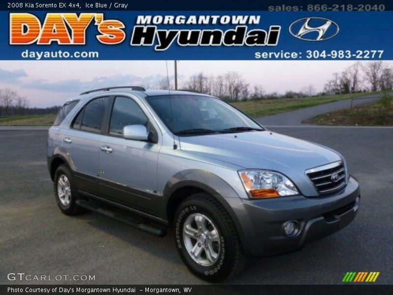 Ice Blue / Gray 2008 Kia Sorento EX 4x4