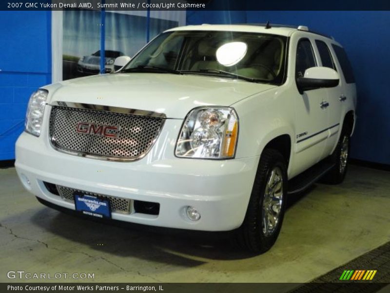 Summit White / Cocoa/Light Cashmere 2007 GMC Yukon Denali AWD