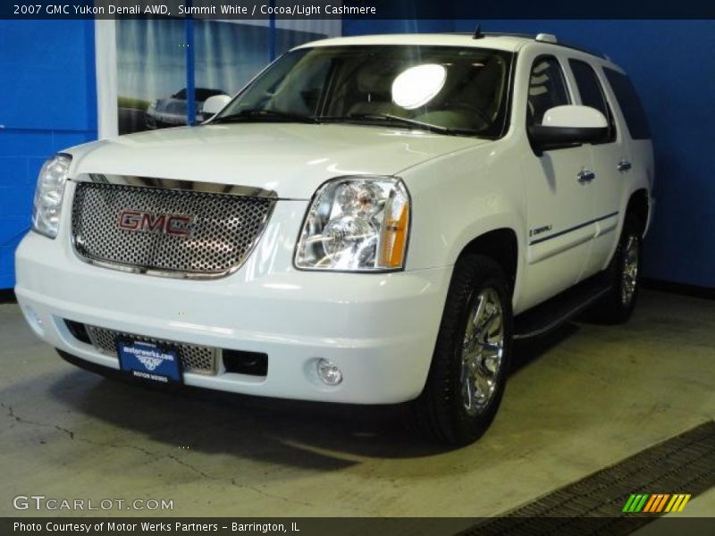 Summit White / Cocoa/Light Cashmere 2007 GMC Yukon Denali AWD