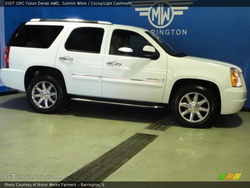 Summit White / Cocoa/Light Cashmere 2007 GMC Yukon Denali AWD