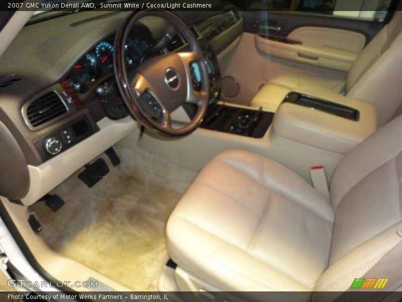 Summit White / Cocoa/Light Cashmere 2007 GMC Yukon Denali AWD