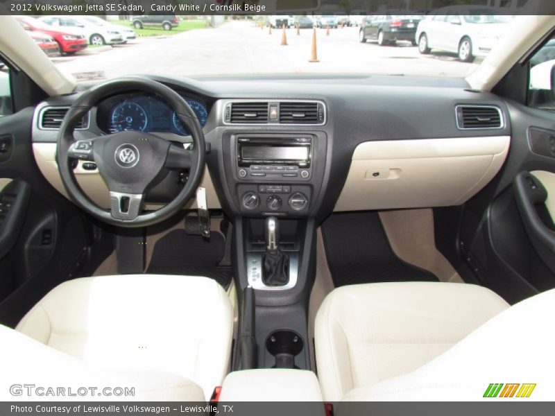 Candy White / Cornsilk Beige 2012 Volkswagen Jetta SE Sedan
