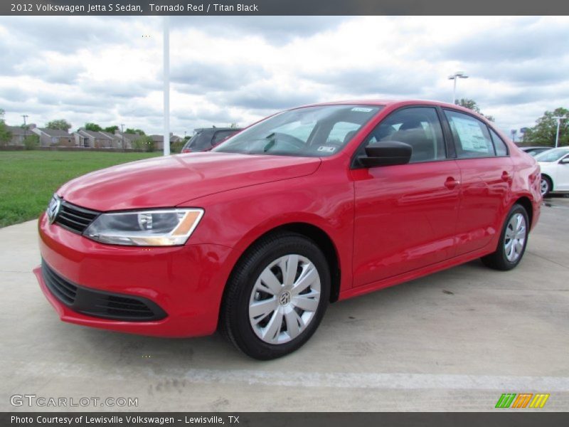 Tornado Red / Titan Black 2012 Volkswagen Jetta S Sedan
