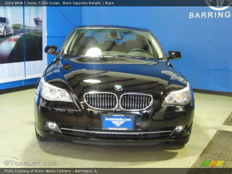 Black Sapphire Metallic / Black 2009 BMW 5 Series 528xi Sedan