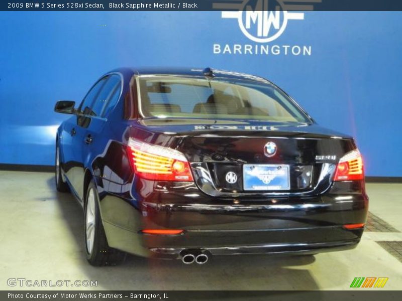Black Sapphire Metallic / Black 2009 BMW 5 Series 528xi Sedan