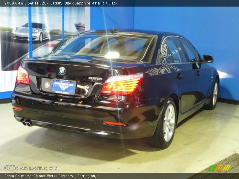 Black Sapphire Metallic / Black 2009 BMW 5 Series 528xi Sedan