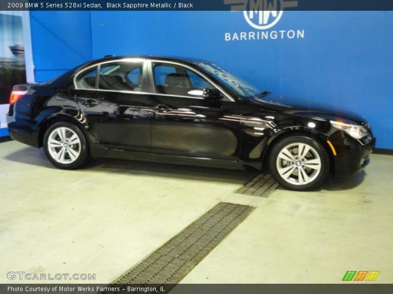 Black Sapphire Metallic / Black 2009 BMW 5 Series 528xi Sedan