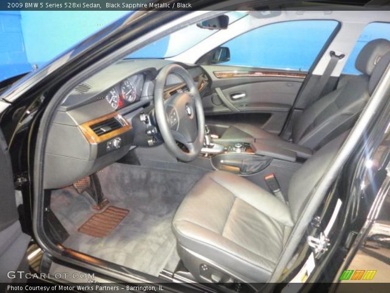 Black Sapphire Metallic / Black 2009 BMW 5 Series 528xi Sedan