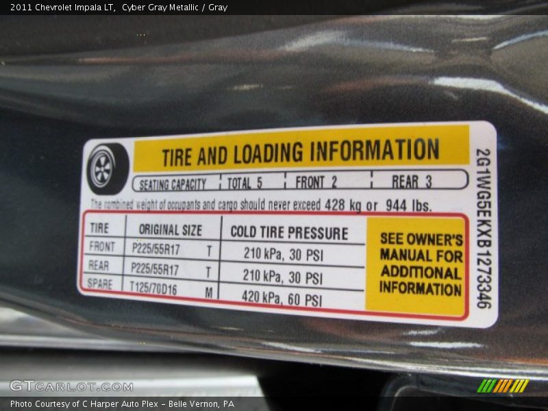Cyber Gray Metallic / Gray 2011 Chevrolet Impala LT