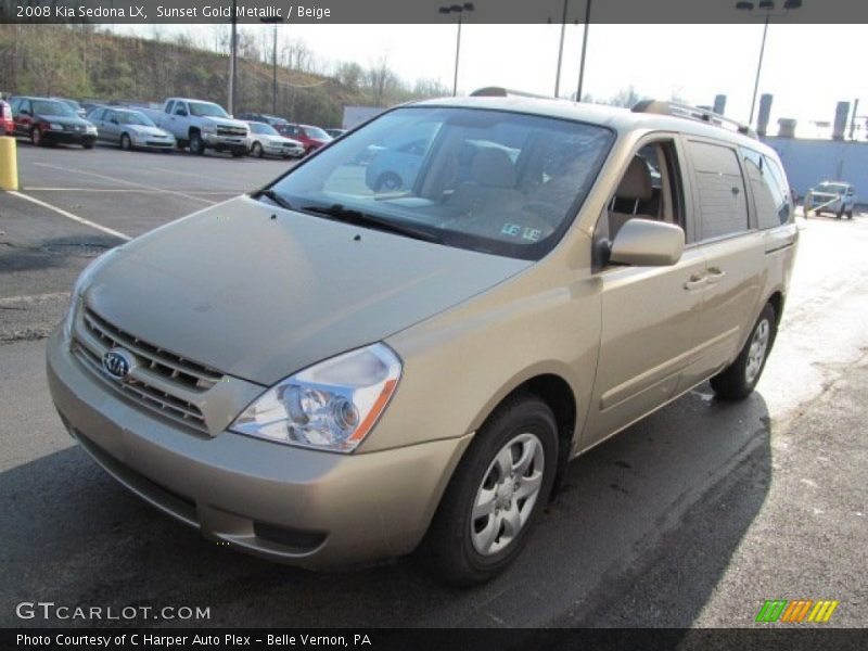 Sunset Gold Metallic / Beige 2008 Kia Sedona LX