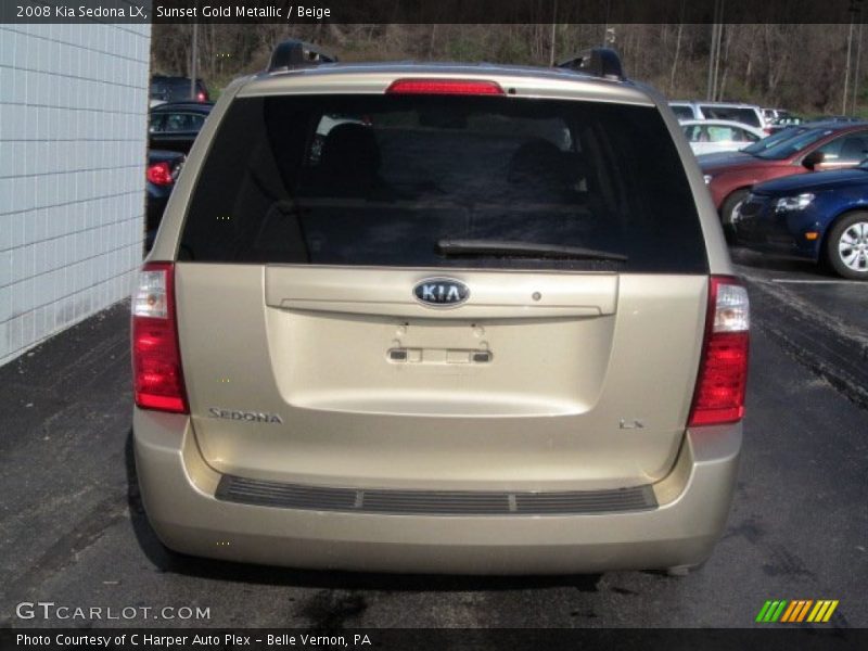 Sunset Gold Metallic / Beige 2008 Kia Sedona LX