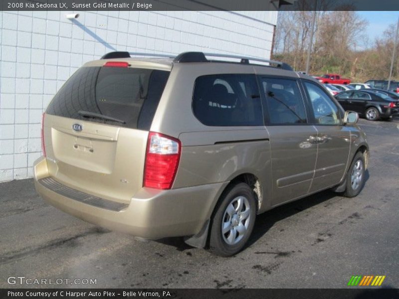 Sunset Gold Metallic / Beige 2008 Kia Sedona LX