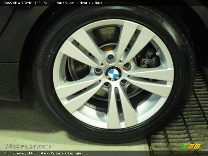 Black Sapphire Metallic / Black 2009 BMW 5 Series 528xi Sedan