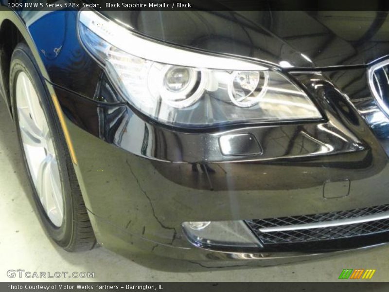 Black Sapphire Metallic / Black 2009 BMW 5 Series 528xi Sedan