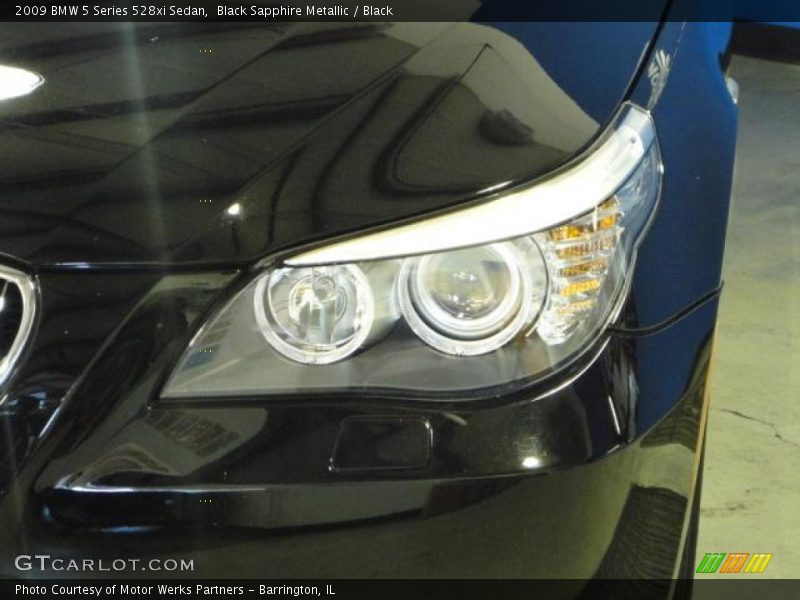 Black Sapphire Metallic / Black 2009 BMW 5 Series 528xi Sedan