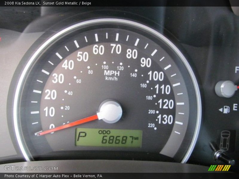 Sunset Gold Metallic / Beige 2008 Kia Sedona LX